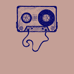 Свитшот хлопковый мужской Music cassette, цвет: пыльно-розовый — фото 2