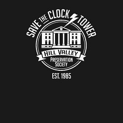 Свитшот хлопковый мужской Hill Valley clocks, цвет: черный — фото 2