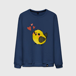 Мужской свитшот Птичка иволга с сердечками