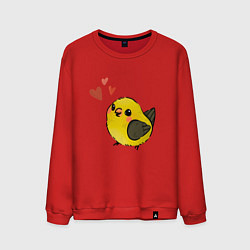 Мужской свитшот Птичка иволга с сердечками