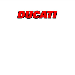 Свитшот хлопковый мужской Ducati - красный градиент, цвет: белый — фото 2