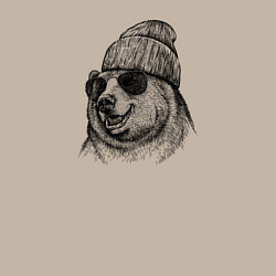 Свитшот хлопковый мужской Медведь в шапке, цвет: миндальный — фото 2