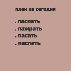 Свитшот хлопковый мужской План на сегодня, цвет: пыльно-розовый — фото 2