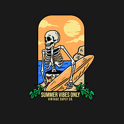 Свитшот хлопковый мужской Summer vibes only, цвет: черный — фото 2