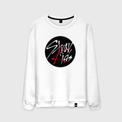 Свитшот хлопковый мужской Stray Kids logo, цвет: белый