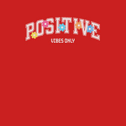 Свитшот хлопковый мужской Positive vibes only, цвет: красный — фото 2