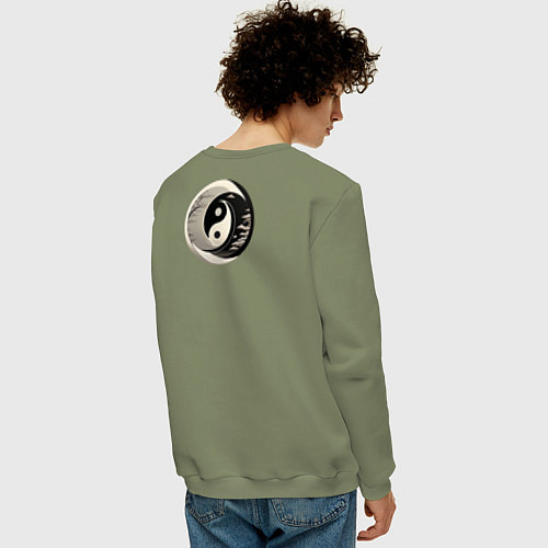 Мужской свитшот Скура с инь и янь / Авокадо – фото 4