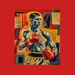 Свитшот хлопковый мужской Боксер на ринге, цвет: красный — фото 2