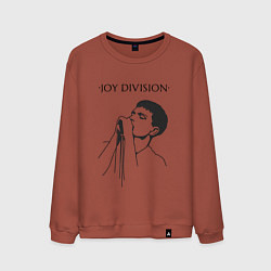 Свитшот хлопковый мужской Йен Кёртис Joy Division, цвет: кирпичный