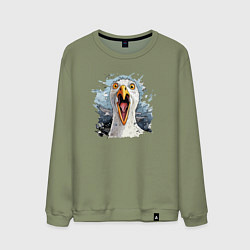 Мужской свитшот Чайка орет - морской принт