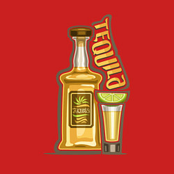 Свитшот хлопковый мужской Текила с лаймом, цвет: красный — фото 2