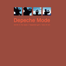 Свитшот хлопковый мужской Depeche Mode - World In My Eyes Single, цвет: кирпичный — фото 2