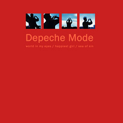 Свитшот хлопковый мужской Depeche Mode - World In My Eyes Single, цвет: красный — фото 2