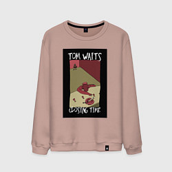 Свитшот хлопковый мужской Tom Waits - Closing Time, цвет: пыльно-розовый