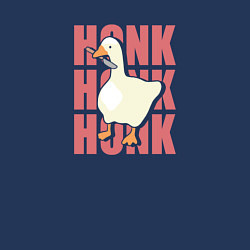 Свитшот хлопковый мужской Гусь с ножом - Untitled Goose Game, цвет: тёмно-синий — фото 2