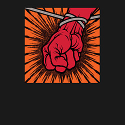 Свитшот хлопковый мужской Обложка альбома St Anger группы Metallica, цвет: черный — фото 2
