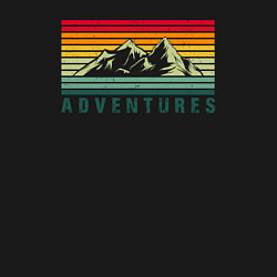 Свитшот хлопковый мужской Adventures retro, цвет: черный — фото 2