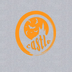 Свитшот хлопковый мужской Хэллоуин в старом замке, цвет: меланж — фото 2