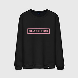 Свитшот хлопковый мужской Black pink - logotype - South Korea, цвет: черный