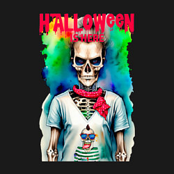 Свитшот хлопковый мужской MoMo - Halloween, цвет: черный — фото 2