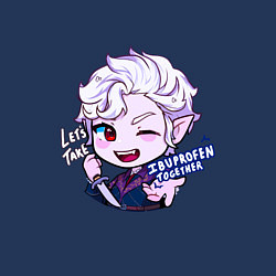 Свитшот хлопковый мужской Миленький Астарион - Балдурс Гейт 3, цвет: тёмно-синий — фото 2