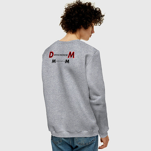 Мужской свитшот Depeche Mode - Dave Gahan and Martin Gore / Меланж – фото 4