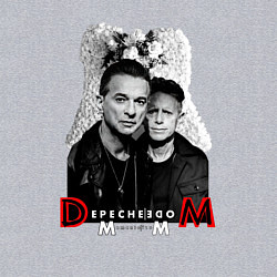 Свитшот хлопковый мужской Depeche Mode - Dave Gahan and Martin Gore, цвет: меланж — фото 2