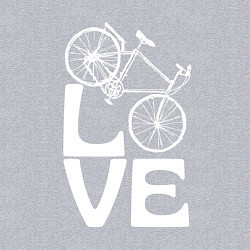Свитшот хлопковый мужской Любовь велосипедиста, цвет: меланж — фото 2