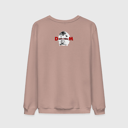 Мужской свитшот Depeche Mode - Memento Mori Logo / Пыльно-розовый – фото 2