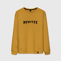 Свитшот хлопковый мужской Depeche Mode - Devotee, цвет: горчичный