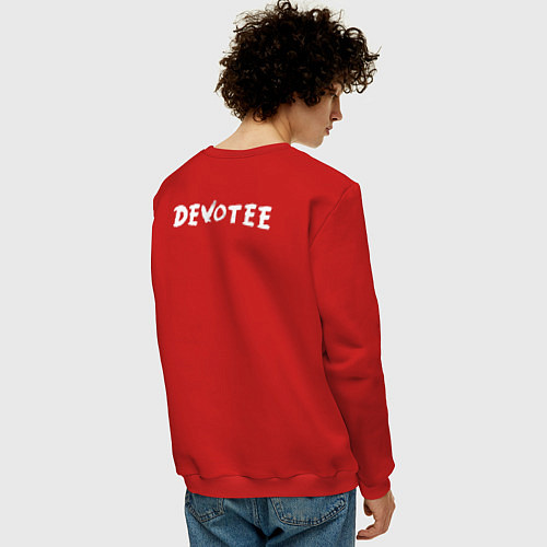Мужской свитшот Depeche Mode - Devotee Mode / Красный – фото 4