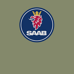 Свитшот хлопковый мужской Saab sport auto, цвет: авокадо — фото 2