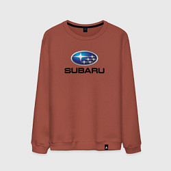 Свитшот хлопковый мужской Subaru sport auto, цвет: кирпичный