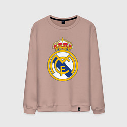 Свитшот хлопковый мужской Real madrid fc sport, цвет: пыльно-розовый