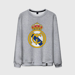 Свитшот хлопковый мужской Real madrid fc sport, цвет: меланж