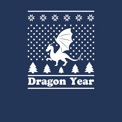 Свитшот хлопковый мужской Sweater dragon year, цвет: тёмно-синий — фото 2