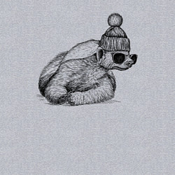 Свитшот хлопковый мужской Медоед стильный, цвет: меланж — фото 2