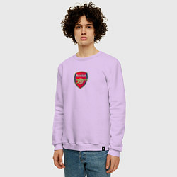 Свитшот хлопковый мужской Arsenal fc sport club, цвет: лаванда — фото 2