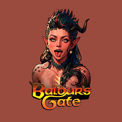 Свитшот хлопковый мужской Karlah - Baldurs gate - ahegao, цвет: кирпичный — фото 2