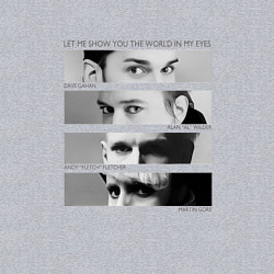 Свитшот хлопковый мужской Depeche Mode - Your World In My Eyes, цвет: меланж — фото 2