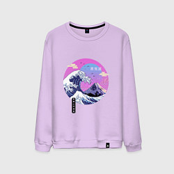 Свитшот хлопковый мужской Японские мотивы, цвет: лаванда