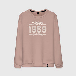 Свитшот хлопковый мужской Лимитированный выпуск 1969, цвет: пыльно-розовый