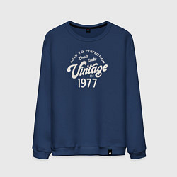 Свитшот хлопковый мужской 1977 год - выдержанный до совершенства, цвет: тёмно-синий