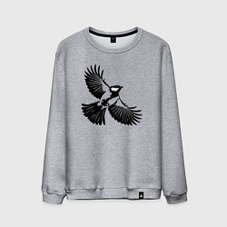 Мужской свитшот Синица трафарет
