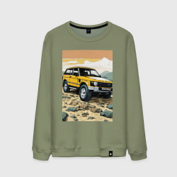 Свитшот хлопковый мужской Land Rover discovery, цвет: авокадо