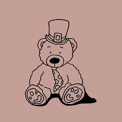 Свитшот хлопковый мужской Плюшевый мишка лепрекон - раскраска, цвет: пыльно-розовый — фото 2