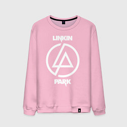 Свитшот хлопковый мужской Linkin Park logo, цвет: светло-розовый