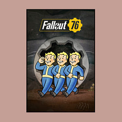 Свитшот хлопковый мужской Fallaut - vault boys, цвет: пыльно-розовый — фото 2