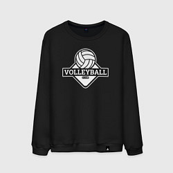 Свитшот хлопковый мужской Volleyball club, цвет: черный