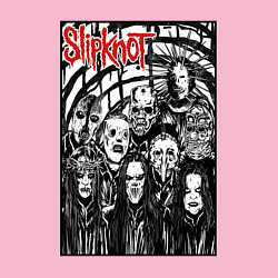 Свитшот хлопковый мужской Slipknot - all comix style, цвет: светло-розовый — фото 2